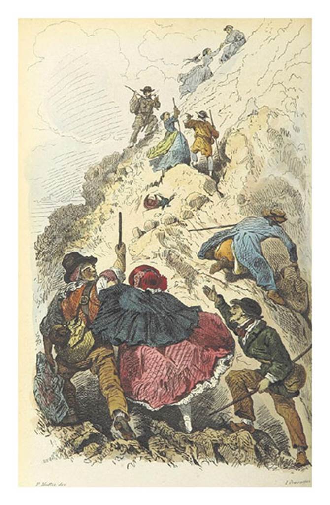 Vesuvius 1858 Salita Al Vesuvio Climbing Vesuvius By P Matteiinitially Vesuvius Had To Be 9374